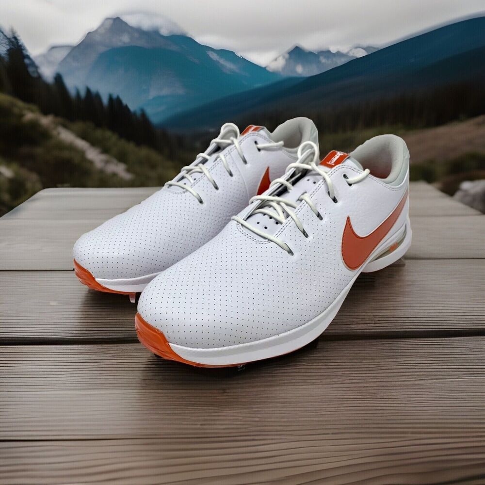 Nike Air Zoom Victory Tour 3 Golf Shoes White Orange Men's Size 6 FQ3273-102
